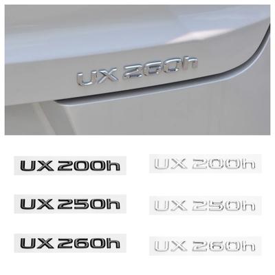 Letras y Números ABS 3D Negro Brillante UX200 UX250h UX260h Emblema Insignia Pegatina Logo Maletero Coche Accesorios