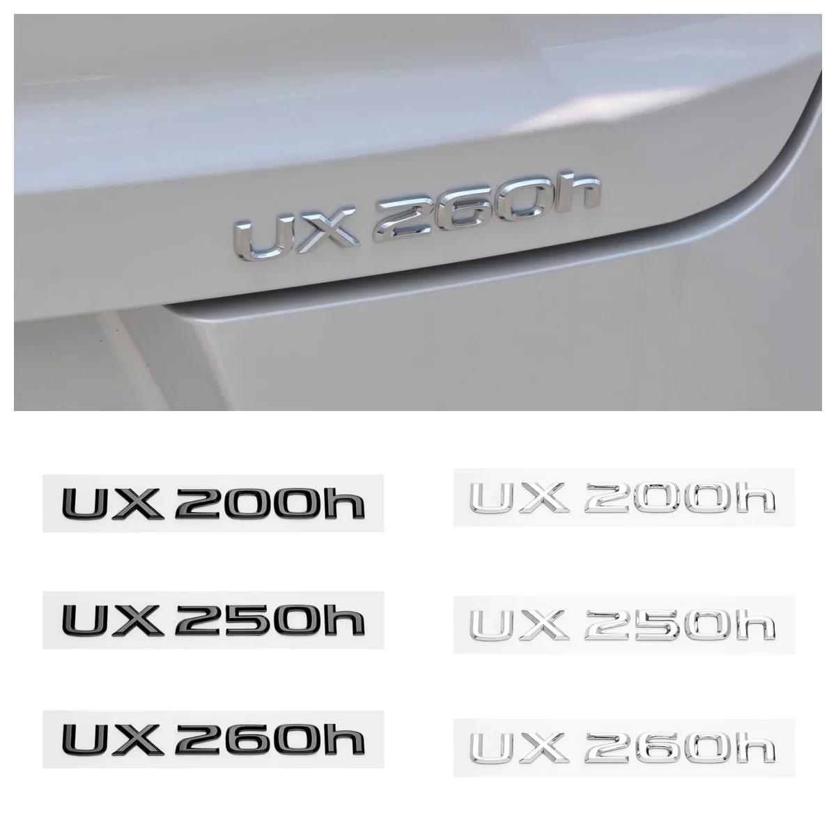 

Gloss Black 3D ABS Letters Number UX200 UX250h UX260h Emblem For Lexus Car Trunk Logo Sticker Badge Accessories UX 200h серебряный