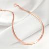 Snake 92.5 Silver High-Quality Snake Chain Rose Gold Chain Silver Anklet