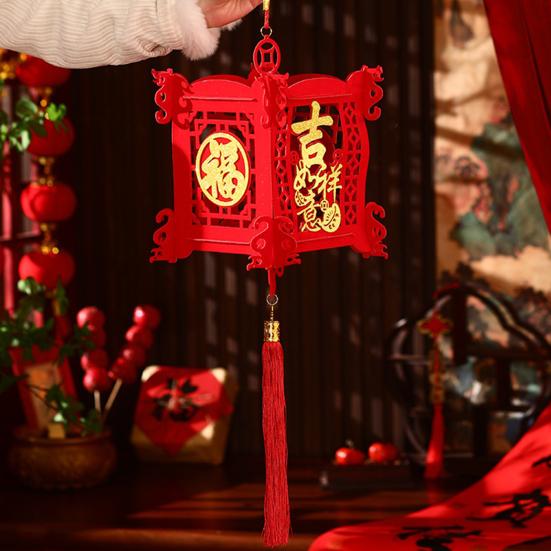 Year of The Horse Lantern Traditional Chinese New Year Decoration with Fabric Hanging Ornament for Door Festive Atmosphere 2026 Spring Festival Decor