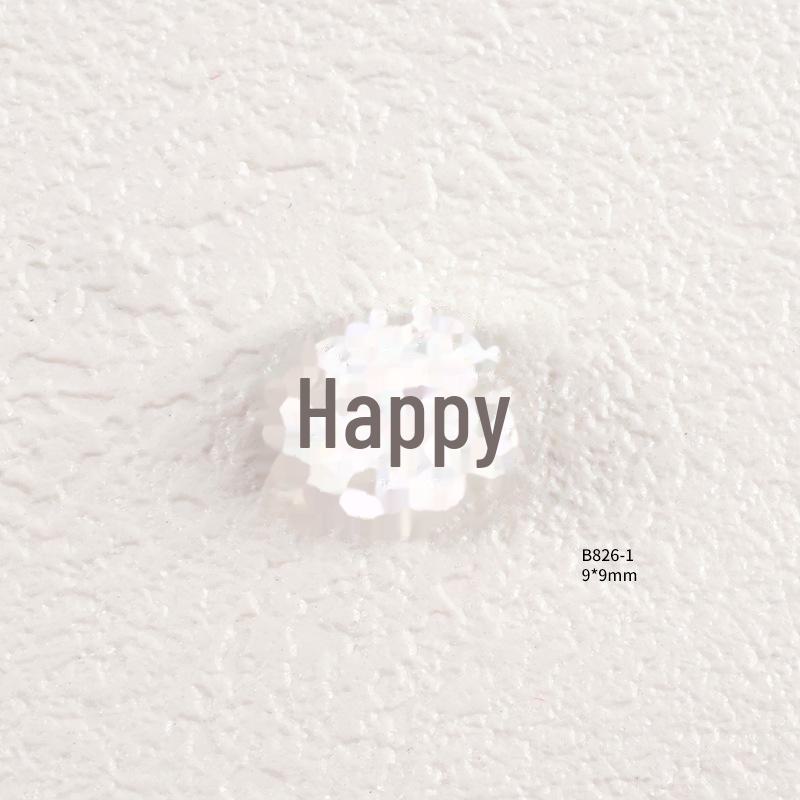 Trendiger Strass- und Zirkon-Nagelschmuck mit diamantbesetzten Metallpailletten