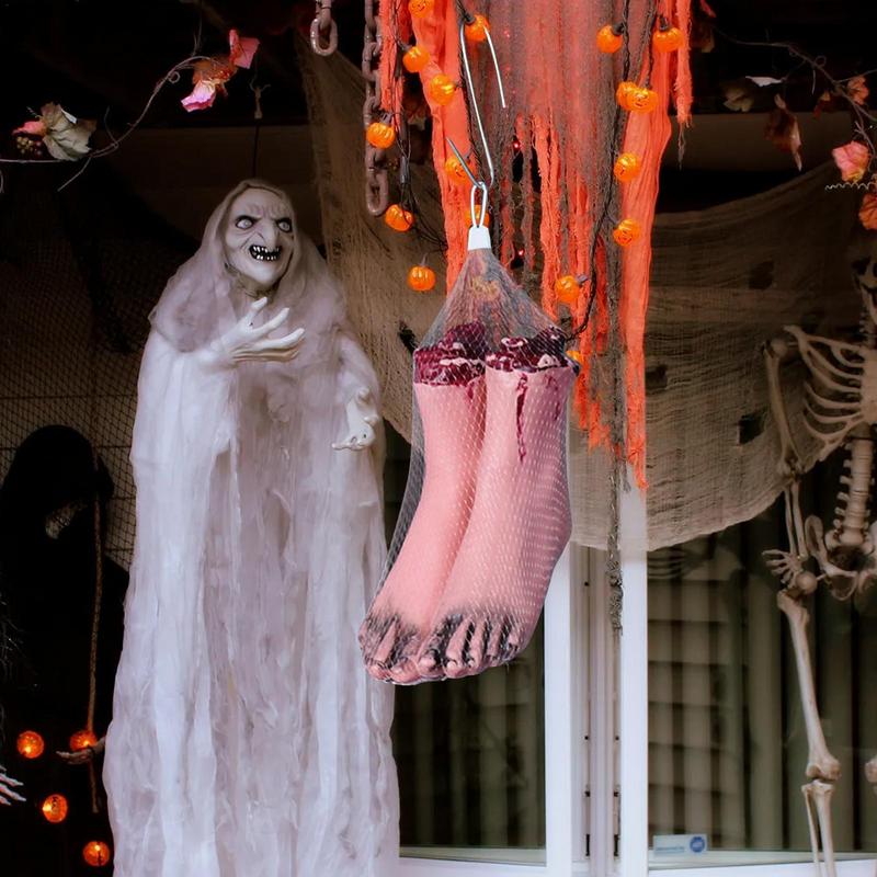 Halloween Horror Fake Arm Hand Simulation Life Size Scary Arm Cut Off Hand Bloody Halloween Prop Haunted Party Props Decoration