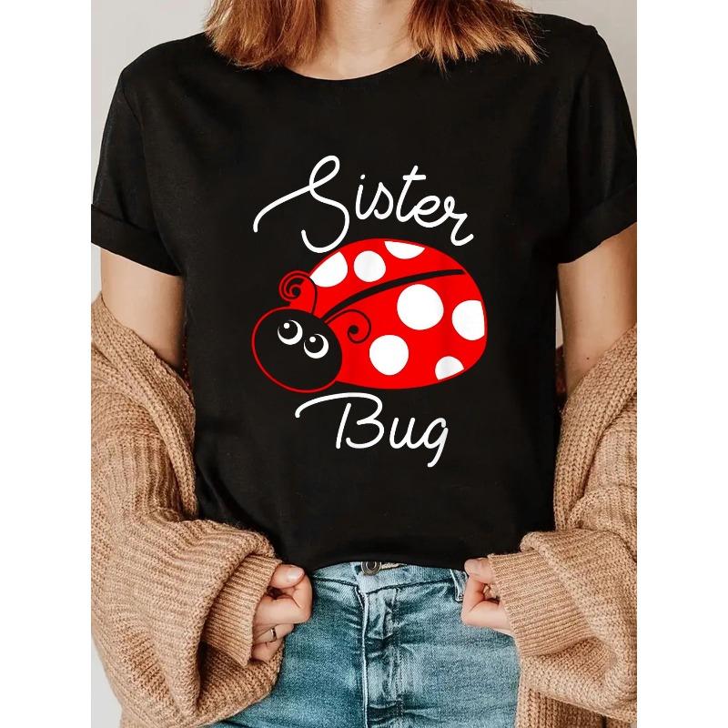 Sister Bug Cute Ladybug T-Shirt S чёрный