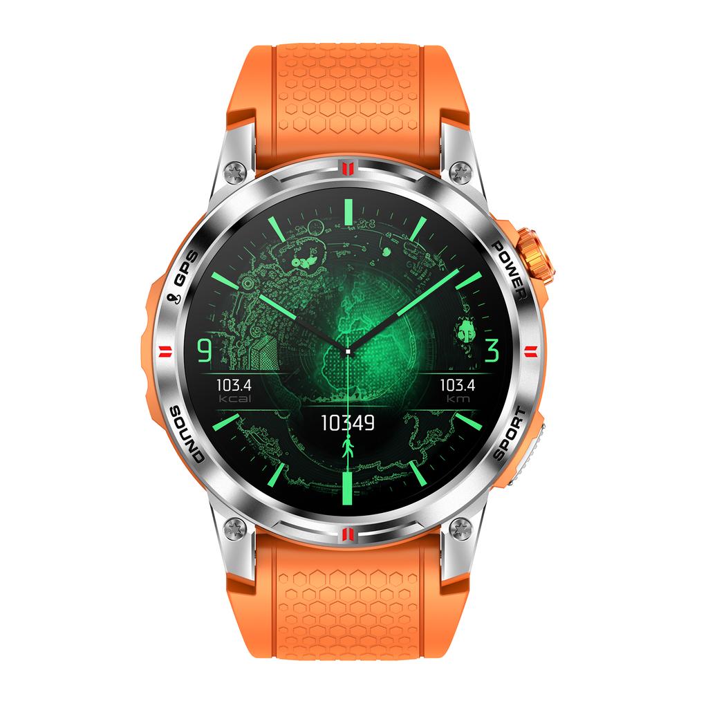 NX18 PRO 2026 Outdoor Smartwatch 1,508" Amoled-Bildschirm Kompass BT-Anruf GPS für Herren Sport Fitness-Tracker Android Silikagel