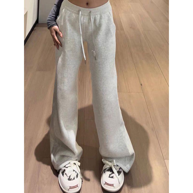 

Women s Gray Micro-Flare Yoga Pants - Spring/Autumn Petite 2026 2XL (recommended 130-145 jin) светло-серый