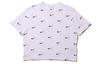 All Over Swoosh Logo Cropped T Shirt White CK4092-100