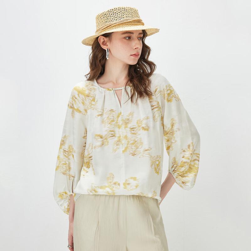 Kemengboka Women's Mulberry Silk Long Sleeve Blouse