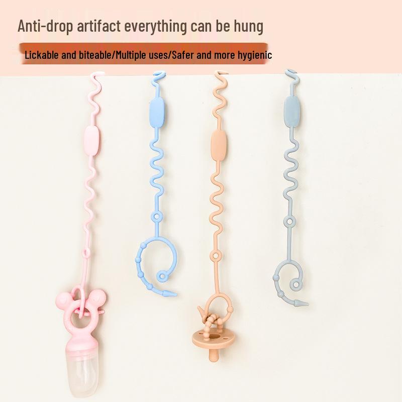 

Дитяча силіконова пустушка із захистом від падіння та ланцюжком проти втрати, іграшковий ремінець