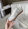 Leather Retro German Training Shoes Women's Classic Little White Shoes Spring and Autumn New Versatile Lace-up Flat Baseplate Shoes Sports and Leisure