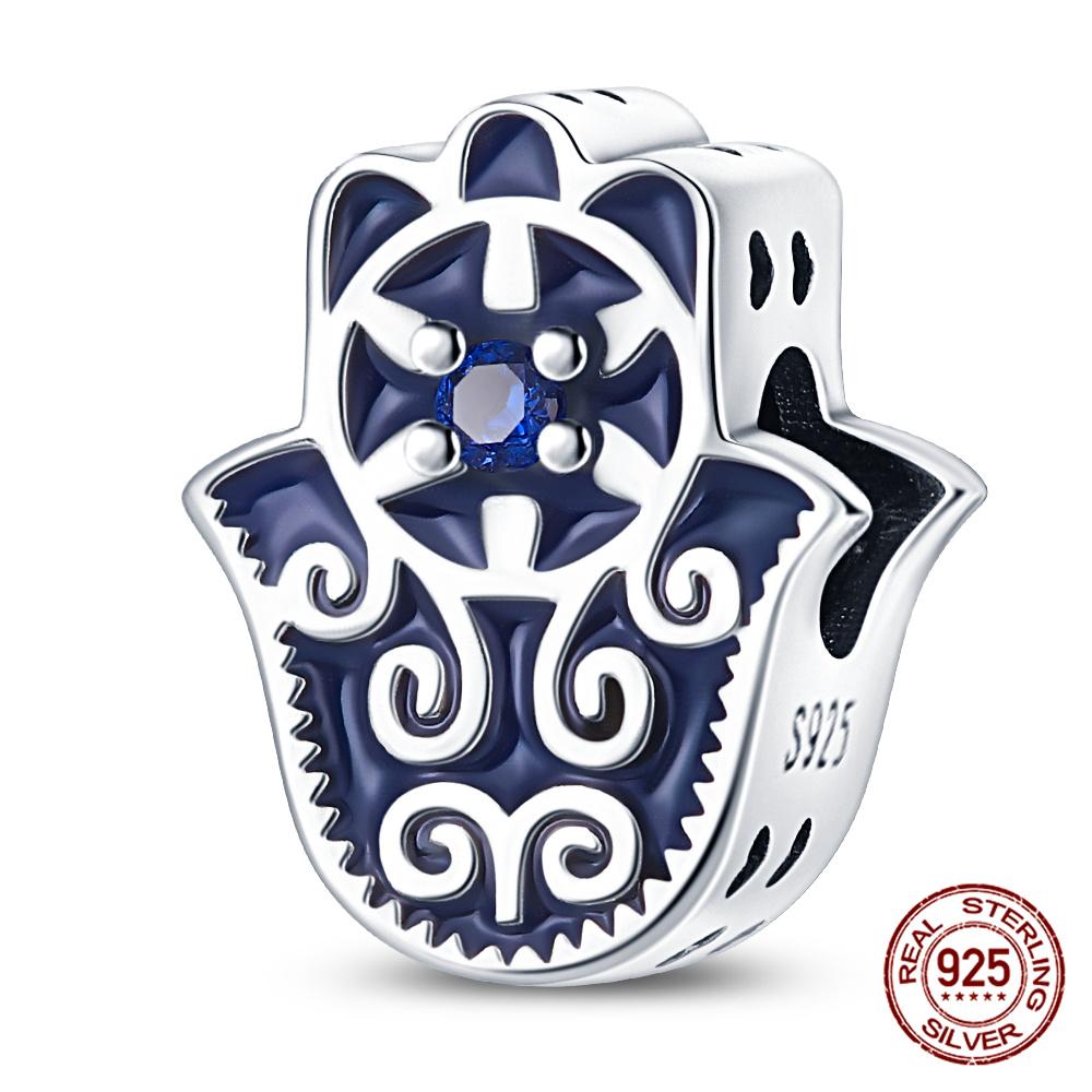 Original 100% Copper Blue Zircon Devil Eye Series Charms Fitoriginal Bracelet Diy Jewelry Making Women Gift