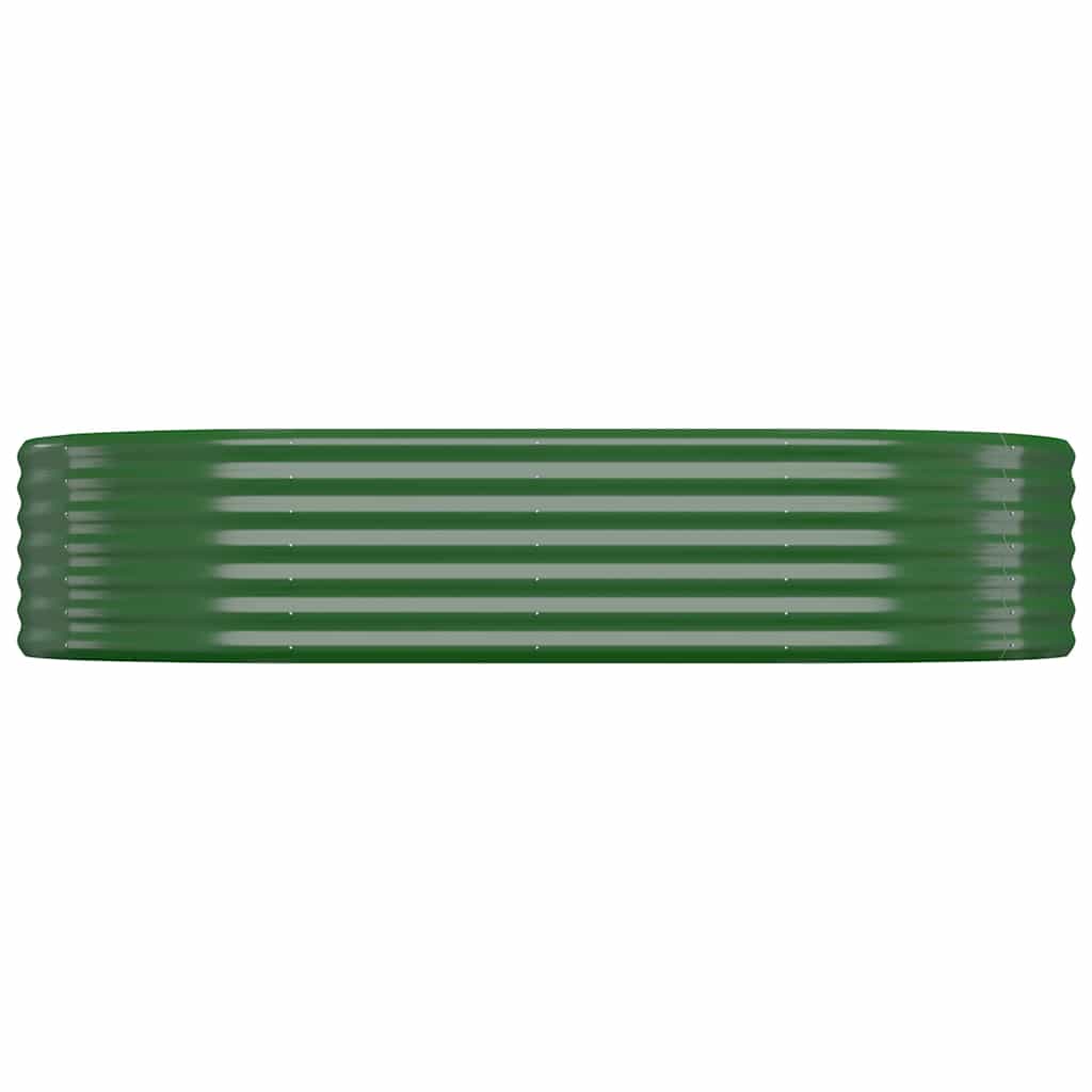 Raised Garden Bed Galvanized Steel 175x100x36 cm Green