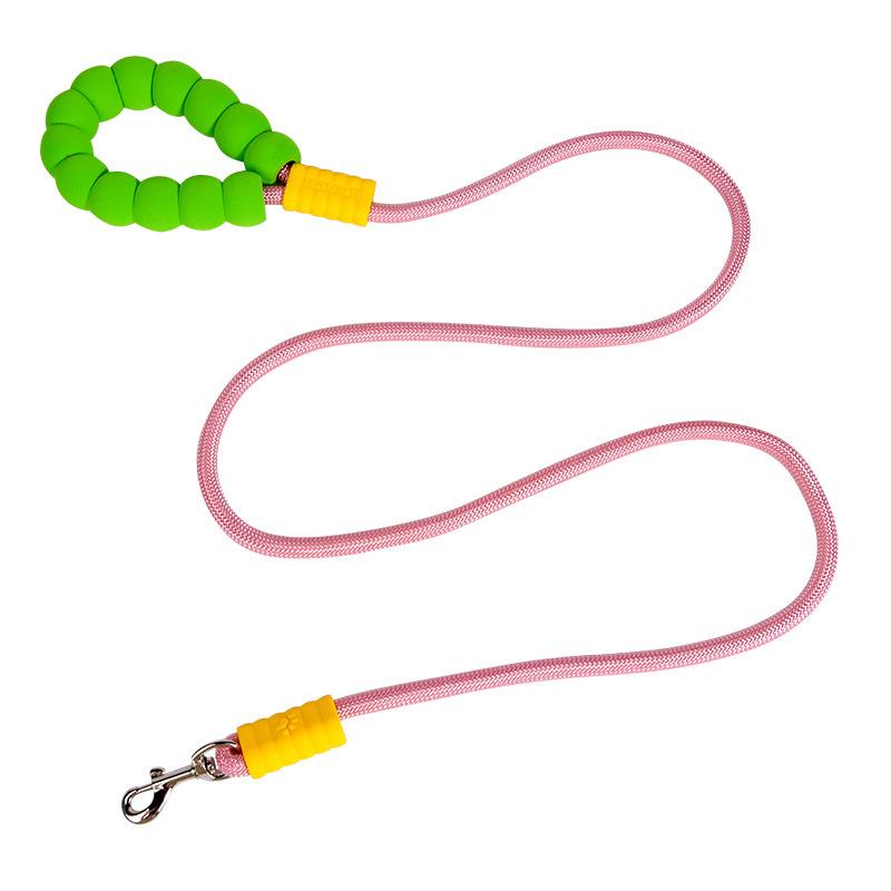 

Pet leash Foam grip Dog leash Reflective leash Medium and large dog walking rope 1.0cm*150cm рожевий