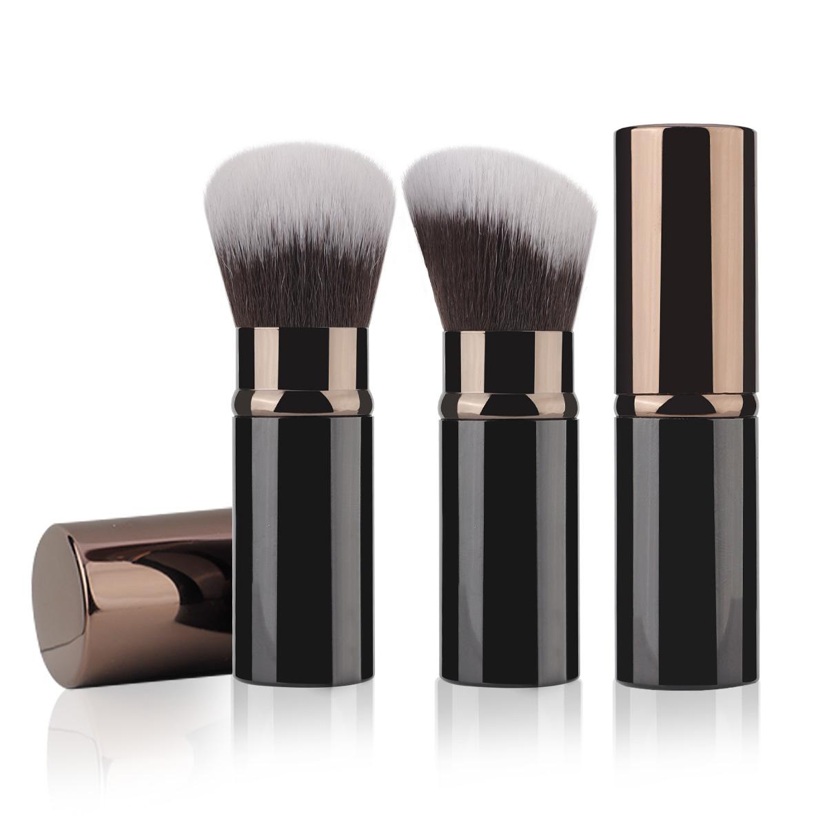 

Portable Retractable Loose Powder Brush Contour Brush Mini Compact Travel Makeup Brush Multifunctional Dual Purpose Brush Set