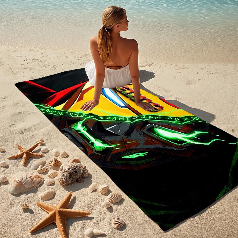 Custom Name Iron Man Stylish printed beach towel,a quick-drying, absorbent mat suitable for the beach, pool, gym, and travel fans gift
