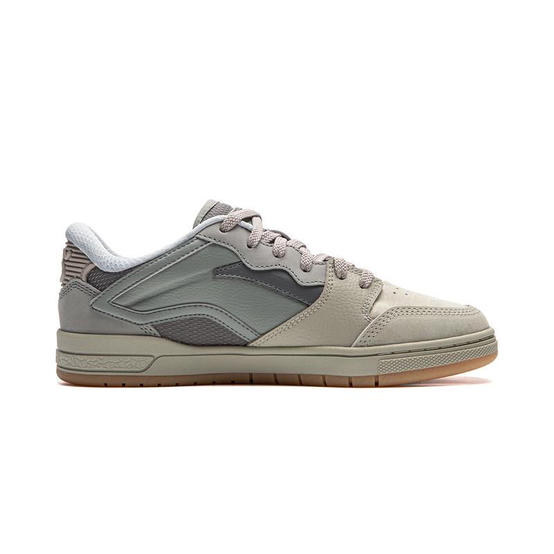 Li Ning Versatile Trendy Non-Slip Durable Low-Top Skate Shoes Women Sneakers Gray AEPU048-5