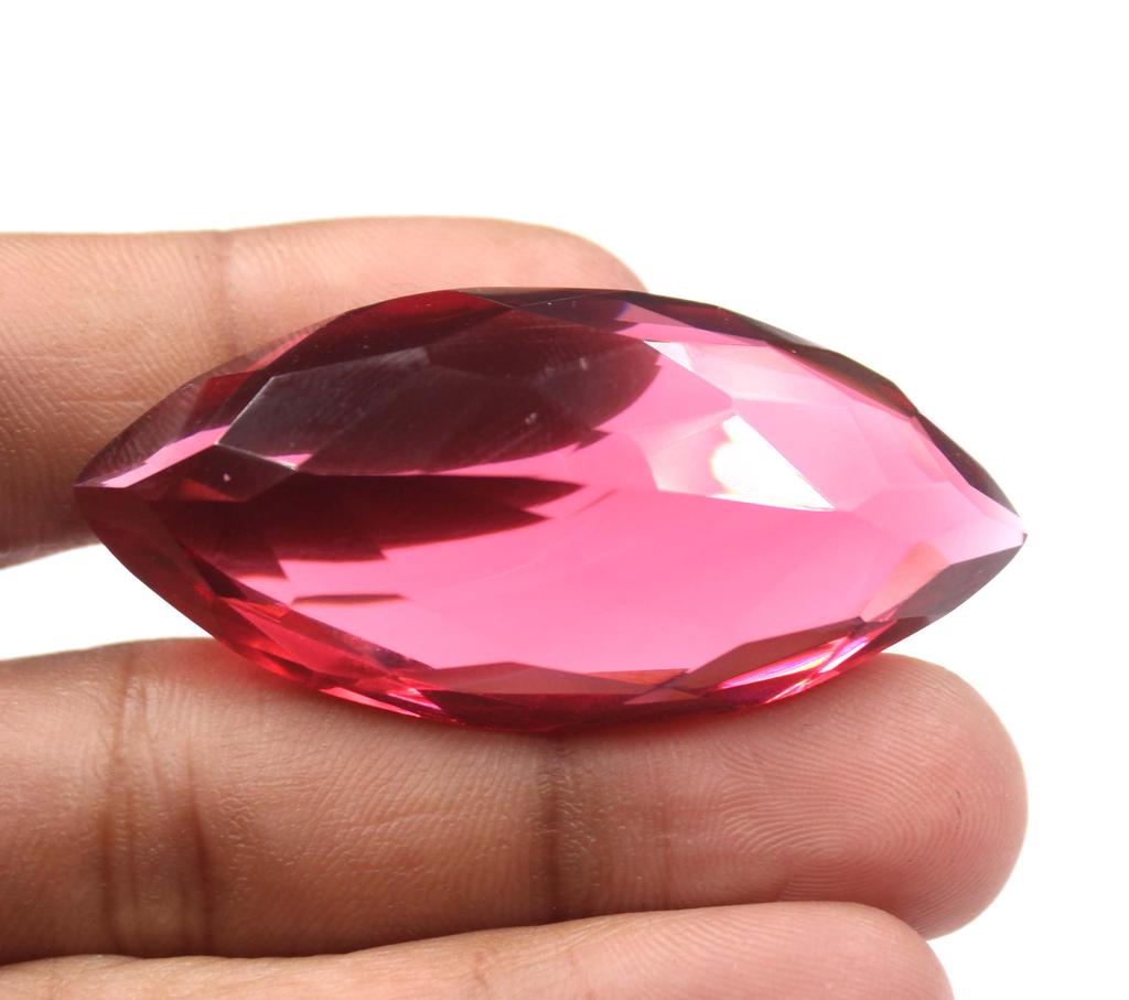 Excellence Quality 112.95 Carat Red Topaz Lab Created Marquise Shape Certified Gemstone SN640