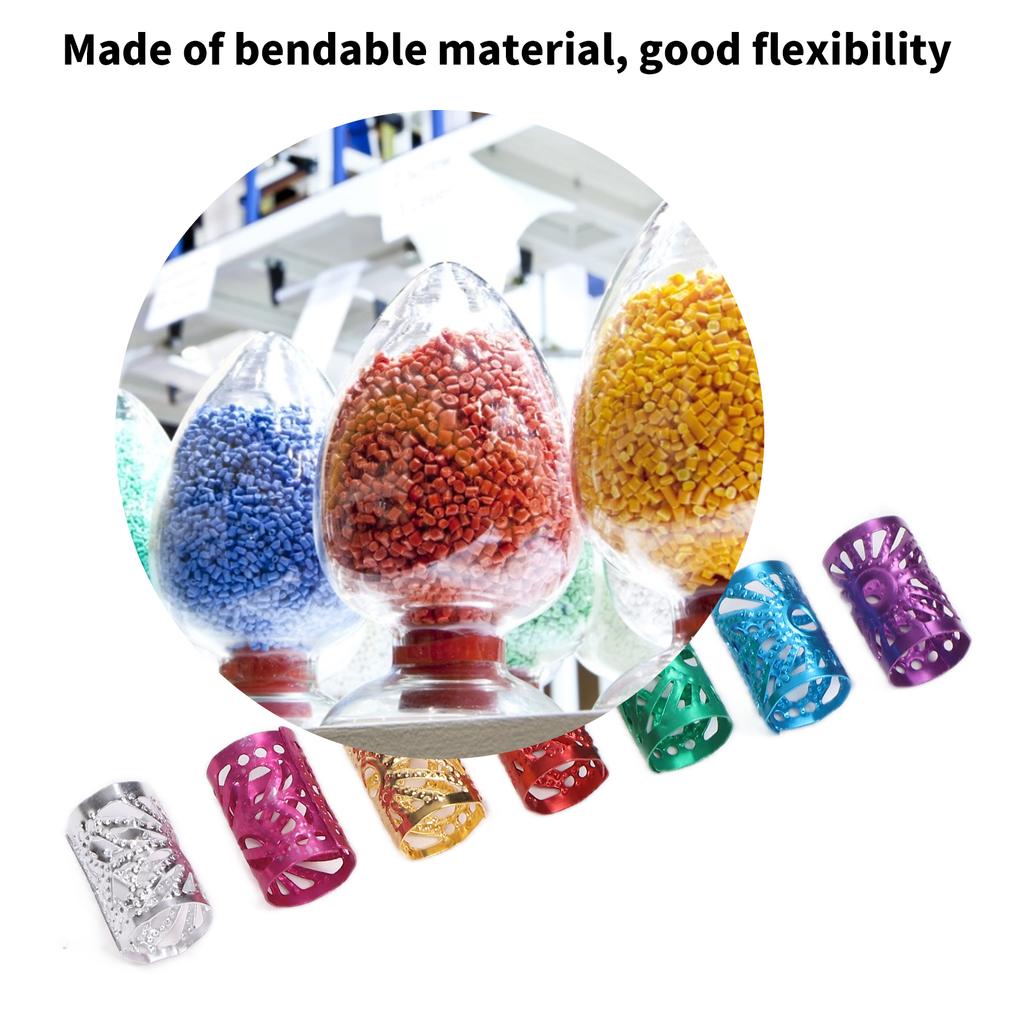 170Pcs Hair Dreadlocks Beads Various Colors Exquisite Patterns Trendy Easily Use Hair Jewelry for Parties Weddings