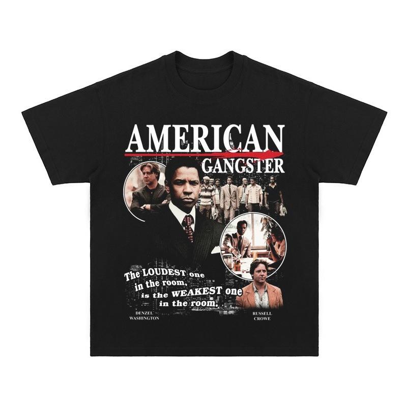 

American Gangster American Old Retro VTG Short Sleeve Digital Direct Injection Breathable T-Shirt S
