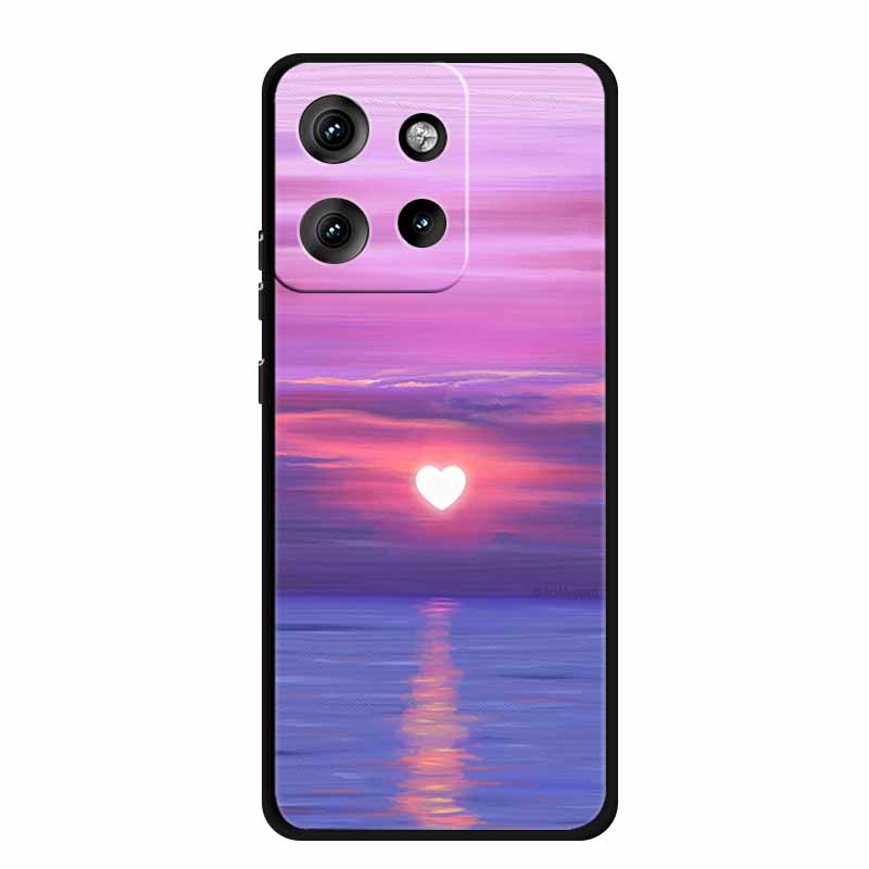 Pro pouzdro Moto Edge 50 Neo Luxusní měkké silikonové TPU pouzdra na telefon pro Motorola Edge 50 Neo Moto S50 5G Nárazuvzdorné kryty ve tvaru srdce Fundas