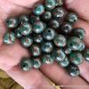 Natural 10mm Green Tiger Tooth Tibetan Dzi Agate Beads - Loose Accessories