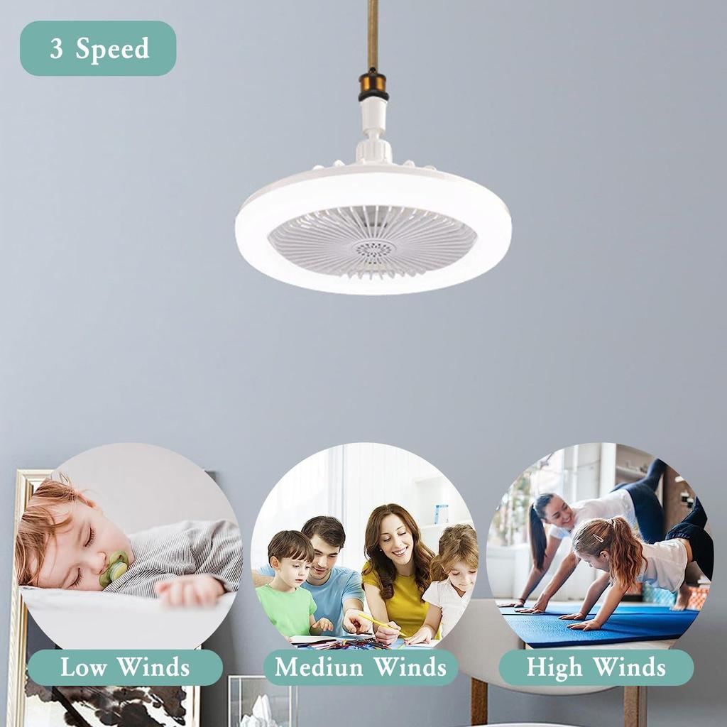 LED Ceiling Fan with Lights 30W Ceiling Fan Lights with Remote Control 3 Color Dimmable for Living Room Dining Room Bedroom Office