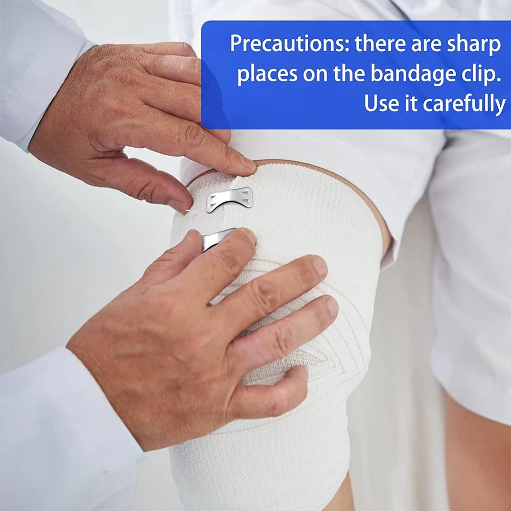 1Roll Elastic Compression Bandage Wrap With Hooks,Athletic Sport Support Tape For Ankle,Wrist,Arm,Leg Sprains First Aid Measure