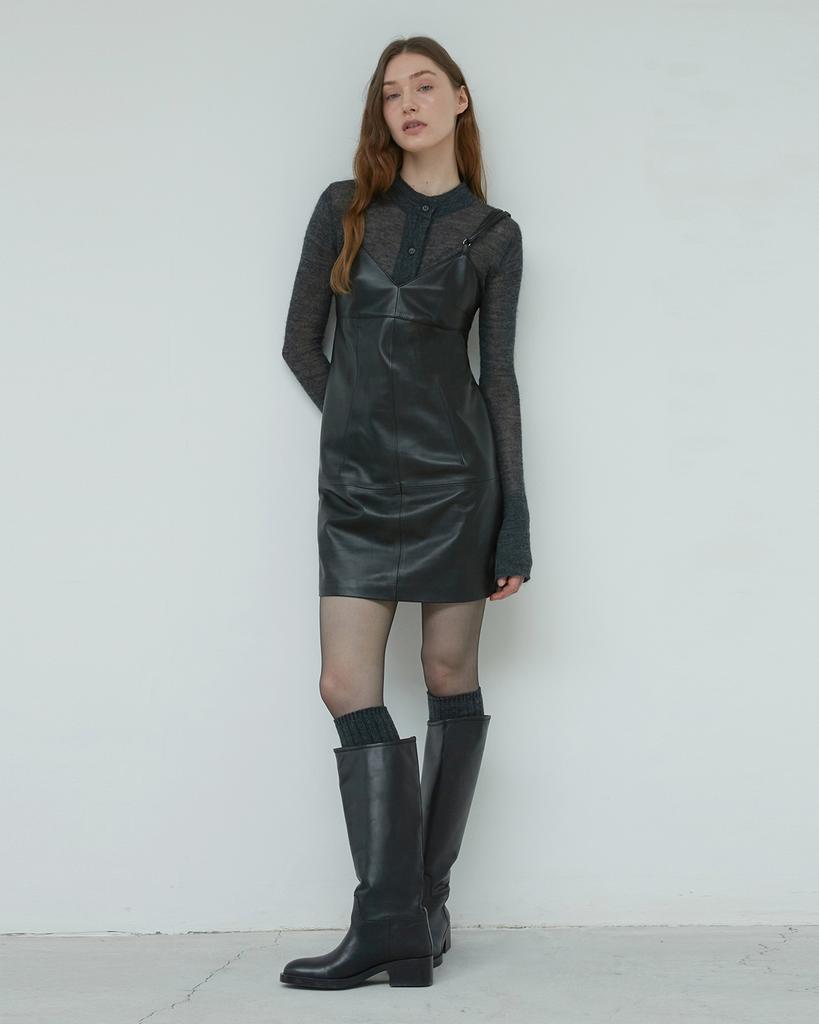 Beleudemaleu Italian Napa Lambskin Bustier Dress