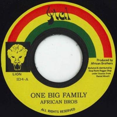 7inch Record AFRICAN BROTHERS - One Big Family / Version ID4 Ital 1977 Europe Reggae, Ska & Dub