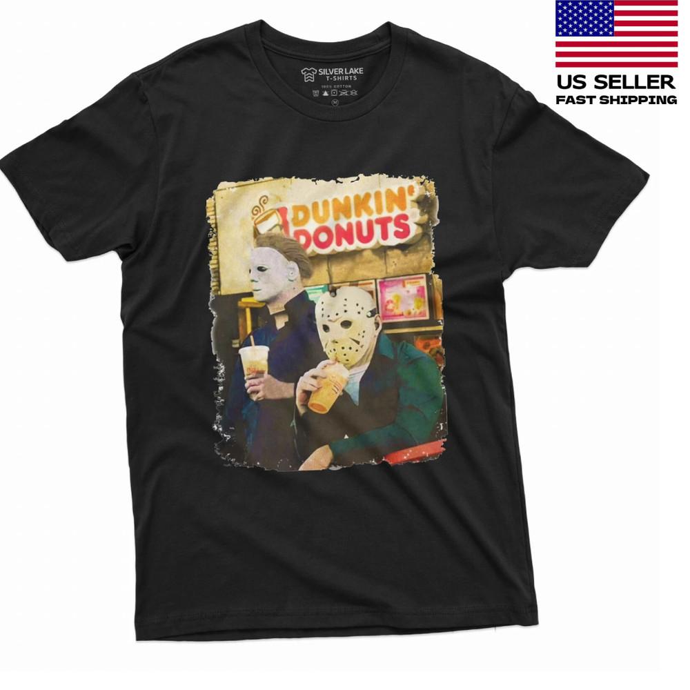 Funny Halloween Tee Jason And Michael Shirt Michael Myers Jason Voorhees Unisex T-Shirt XXL