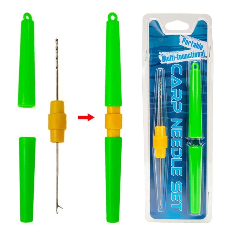 Portable Fishing Baits Drill Replacement Double Head Fishing Baits Needle Fish Drill Tackle Rigging Tool Easy To Use