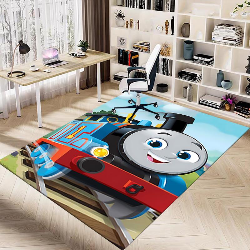 1pc Thomas Friends Engines Adventure Carpet for Playroom Bedroom Living Room Sofa Home Decor,kids Game Area Rug Non-slip Floor Mat Y73039
