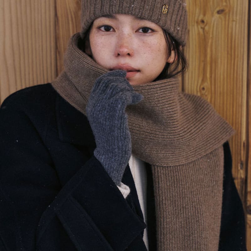 

Шапка-бини из кашемировой шерсти Lamerei Holgament [LMBEWIAC909]-3 цвета Brown