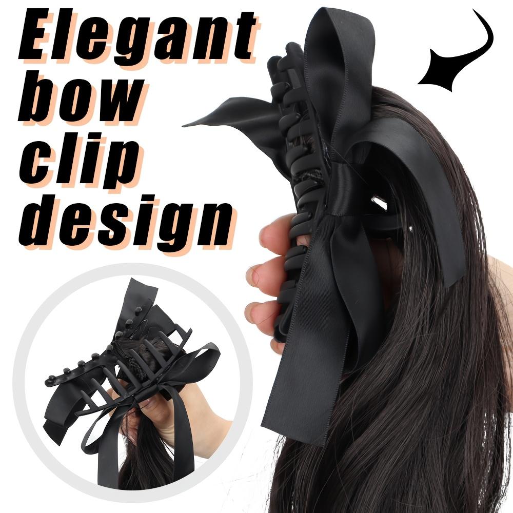 14-Inch Curly Clip-On Ponytail Wig, Bow Claw Ponytail, Suitable for Daily Wear by Ladies, Ponytail Wig