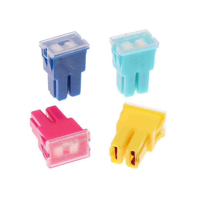 5Pcs Automobiles Fork Bolt Fuses 20-120A Square Car Fuse Box Waterproof Sockets Car Square Head Large Plug-In Fuses