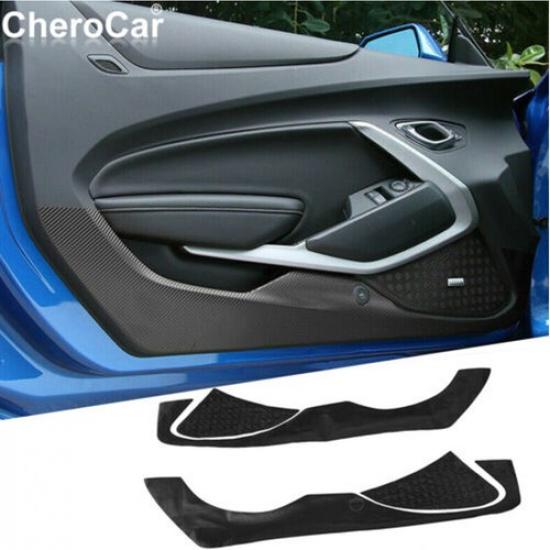 Black Interior Door Anti Kick Protection Trim Sticker For Chevrolet Camaro 2017+
