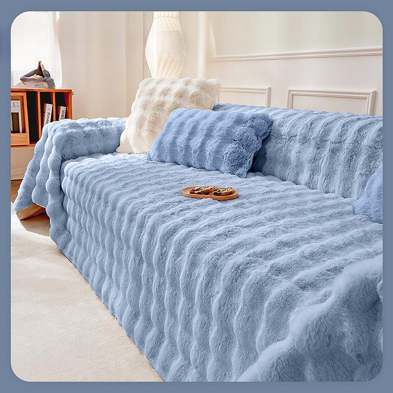 Anti-Scratching Sofa Cushion Winter Plush Non-Slip Sofa Cover Sofa Cover Towel