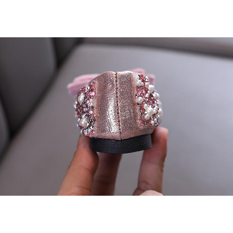 Autumn new style ladylike baby girl children's princess rhinestone single shoes leather shoes dance performance shoes