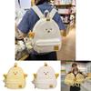 Cute Cartoon Chicken Design Children's Casual Backpack With Plush Pendant For School And Casual Outings