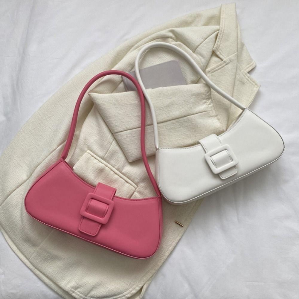 Large Capacity Half-moon Tote Bag PU Leather Ladies Luxury Handbags Underarm bag Women  Women