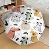 1PC Dog Pattern Umbrella-8-Rib Reinforced, Automatic Open, Lightweight & Durable, Cute Fashion Accessory for Outdoor-P88