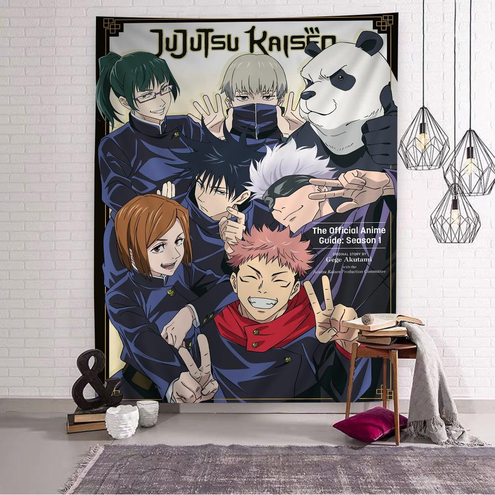 Jujutsu Kaisen Suguru Geto Vintage Colorful Tapestry Wall Hanging Hanging Tarot Hippie Wall Rugs Dorm Home Decor