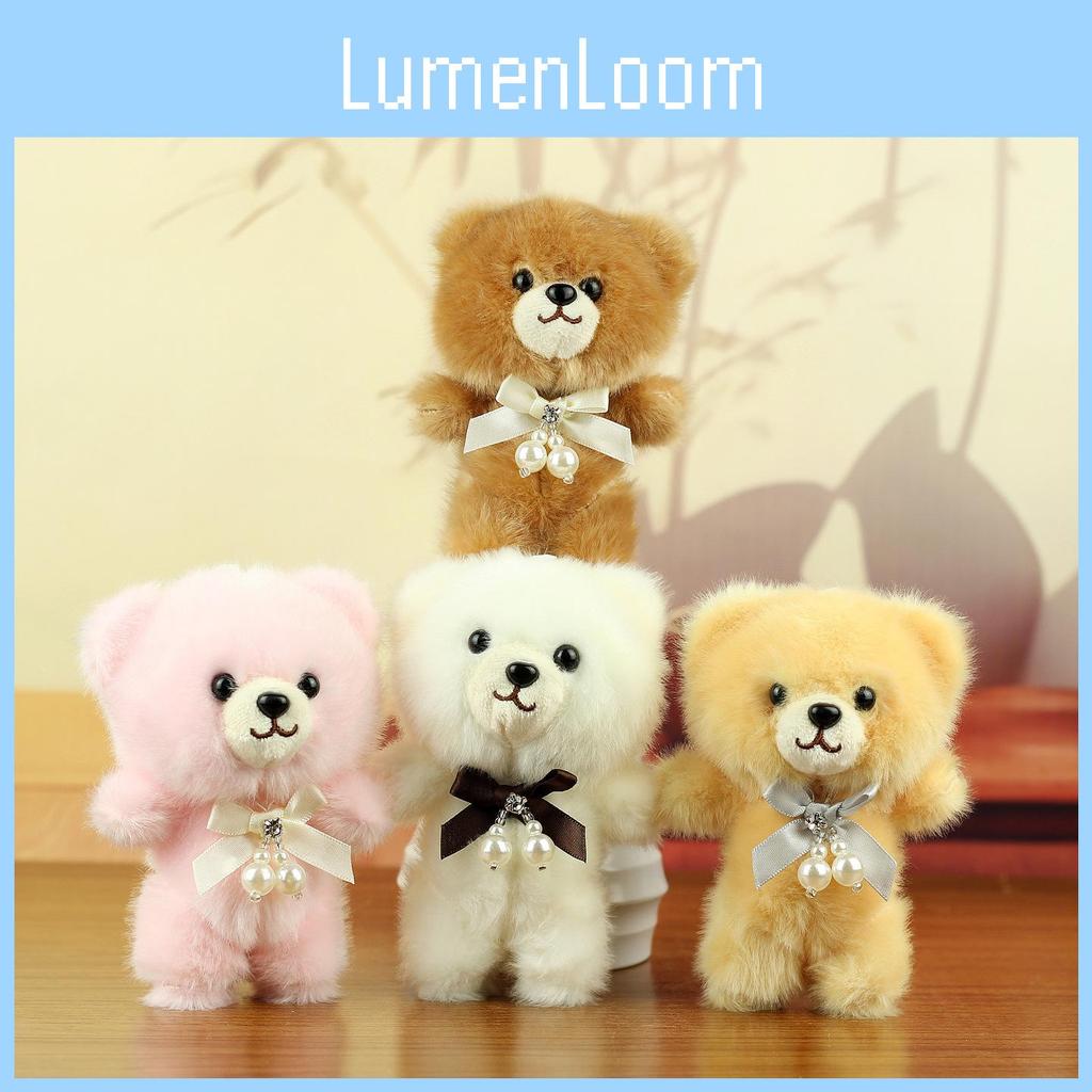 Cute Teddy Bear Plush Doll With Polyester Fiber For Bag Decoration