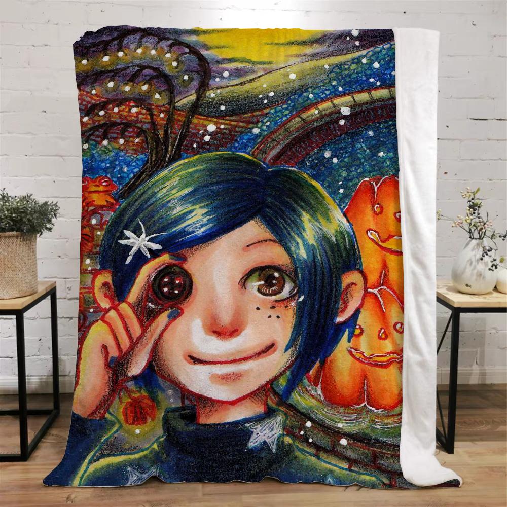 Coraline Soft Blanket Bed Throw Blankets Cobija Interior for Home Bed Blanket 150cm X 200cm Luxury Blankets Sofa Decoration Knee