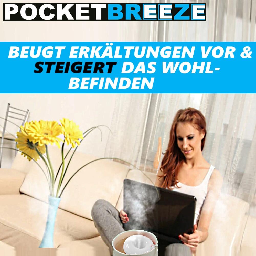 POCKETBREEZE USB Mini Luftfukter Diffuser Ultralydforstøver Luftfukter