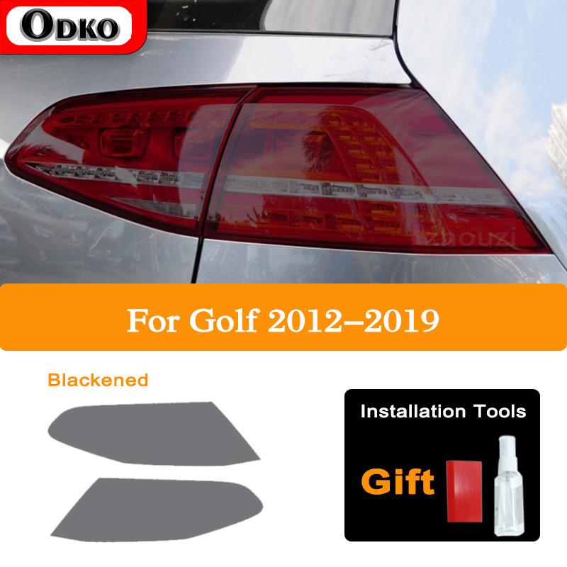 For Volkswagen VW Golf 7 MK7 2012- Car Headlight Tint Smoked Black Protective Film Taillight Vinyl Transparent TPU Sticker