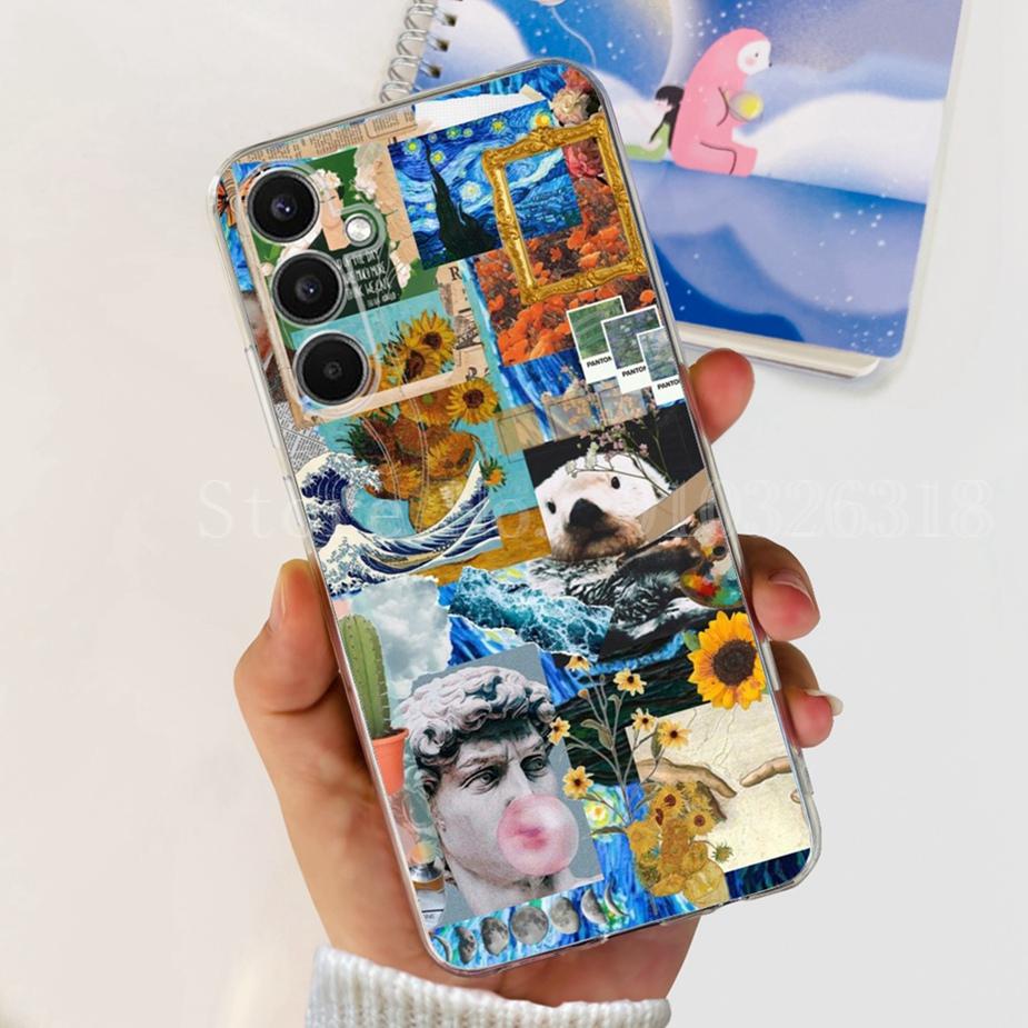 For Samsung Galaxy A14 A24 A34 A54 Case New Fashion Painted Cover Soft Silicone TPU Phone Case For Samsung A54 A 14 24 34 Fundas