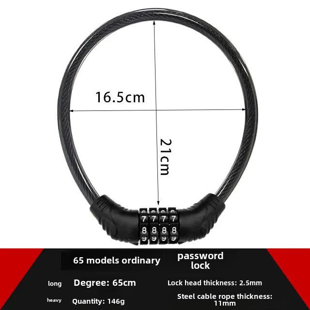 Přenosný zámek s heslem proti krádeži pro kola a elektromobily - silné ocelové lano