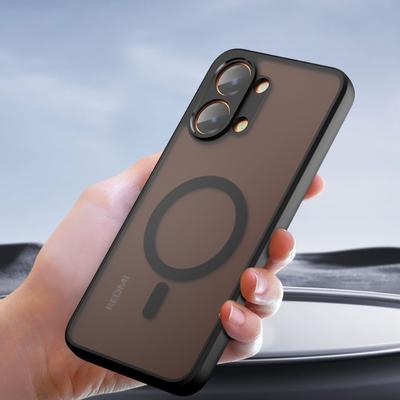 For Redmi Turbo 5 Max Magsafe Magnetic Acrylic Matte Case For Mi POCO X8 Pro Max Shockproof Transparent Cover Hard Bumper