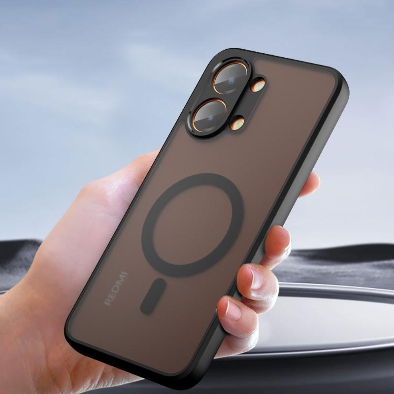 For Redmi Turbo 5 Max Magsafe Magnetic Acrylic Matte Case For Mi POCO X8 Pro Max Shockproof Transparent Cover Hard Bumper
