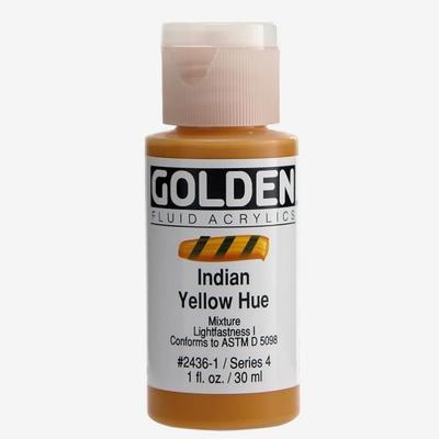 Golden : Fluid Acrylic Paint : 30ml (1oz) : Indian Yellow Hue 30ml